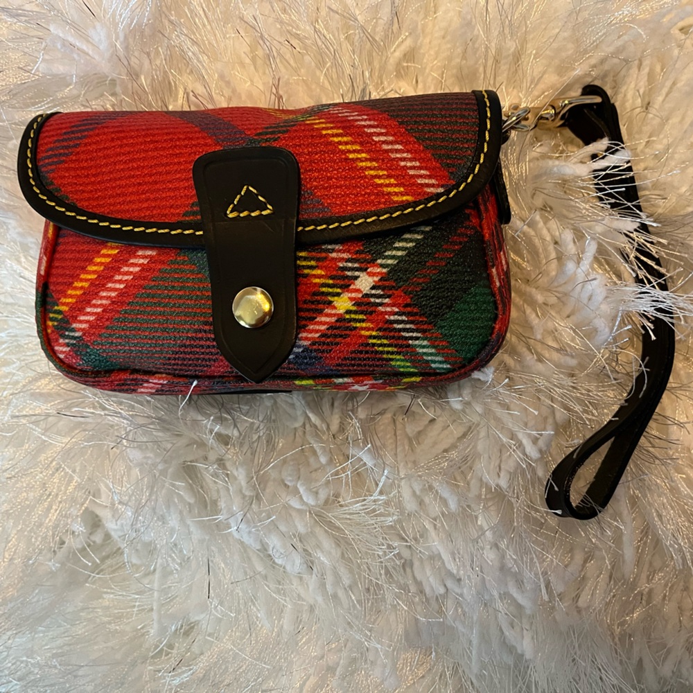 Adorable tartan Dooney & Bourke wristlet